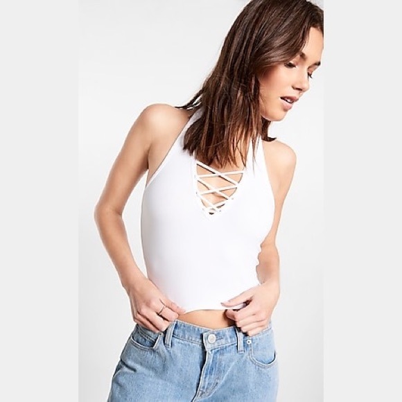 NWOT Express tie-up halter top - Picture 1 of 3